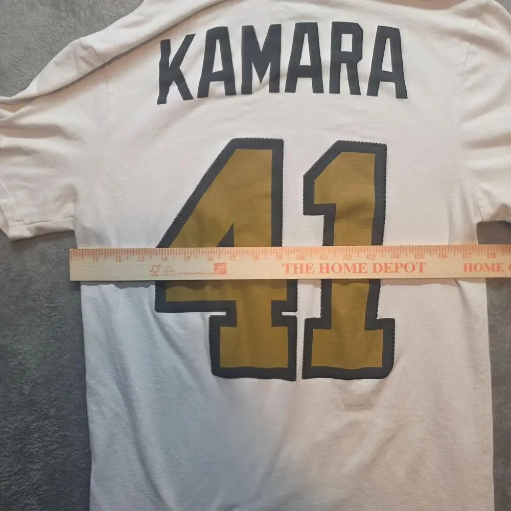 New Orleans Saints Shirt Mens Medium White NFL Football Nike Kamara 41 Tee